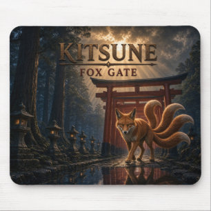 Kitsune-Fuchs-Tor Dark Realism Mousepad