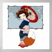 Kitsune Geisha Prints Poster (Vorne)