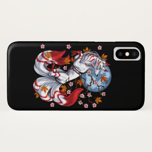 Kitsune Japanese Fox Case-Mate iPhone Hülle (Rückseite (Horizontal))