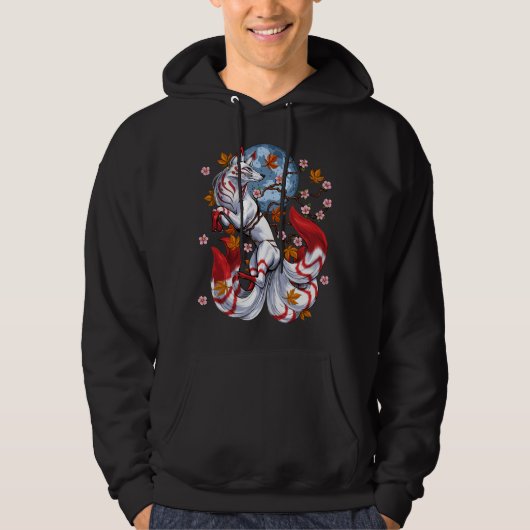 Kitsune Japanese Fox Hoodie (Vorderseite)
