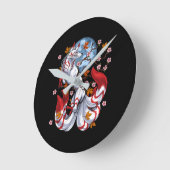 Kitsune Japanese Fox Runde Wanduhr (Winkel)