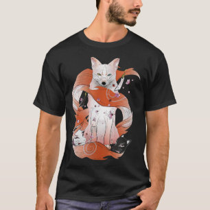 Kitsune Japanese Kami Inari Nine-Tegelfox Fox Sp T-Shirt