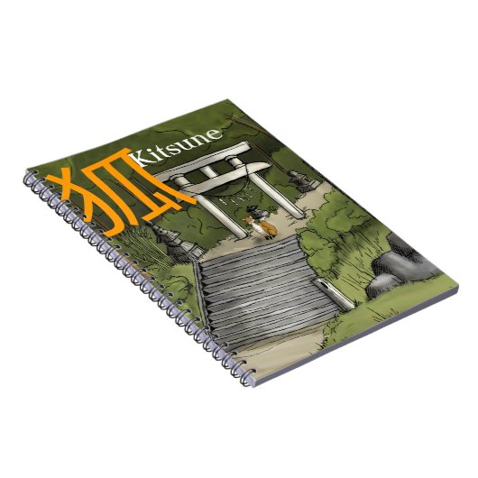 Kitsune - japanischer Fox-Wächter Notizblock (Rechte Seite)