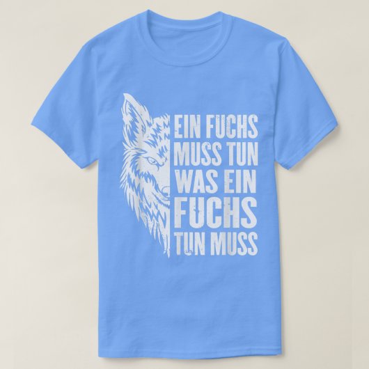 Kitsune Japanischer Hokkaido Half Fox Blickpunkt A T-Shirt (Design vorne)