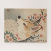 Kitsune & Kirschblüte Puzzle (Horizontal)
