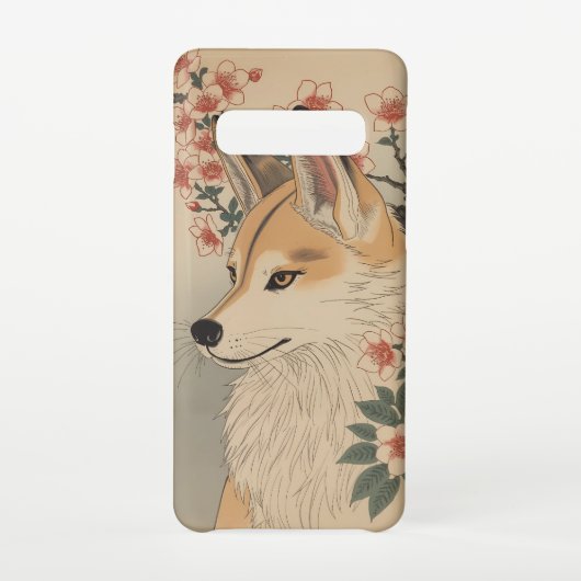 Kitsune & Kirschblüte Samsung Galaxy Hülle (Rückseite)