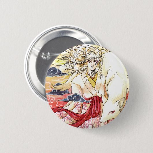 Kitsune Knopf Button (Vorne & Hinten)