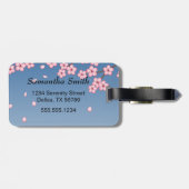 Kitsune Kokeshi Doll - Black Fox Geisha Girl Gepäckanhänger (Rückseite horizontal)