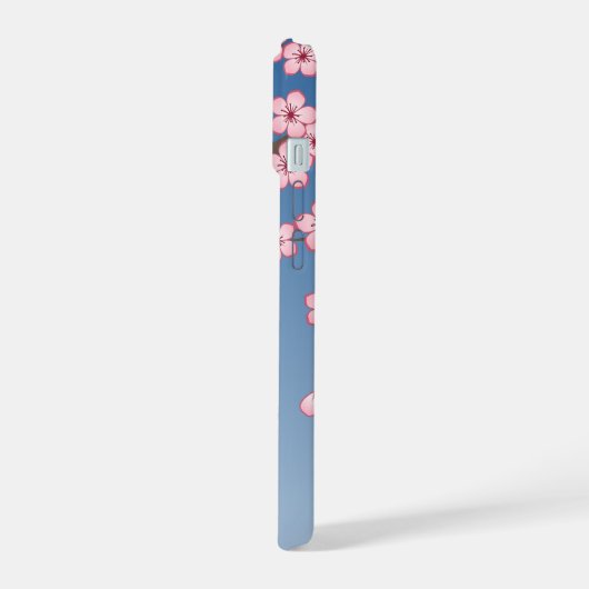 Kitsune Kokeshi Doll - Black Fox Geisha Girl iPhone 15 Hülle (Linke Seite)