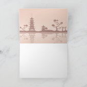 Kitsune Kokeshi Puppe - niedliches schwarzer Karte (Innenseite)