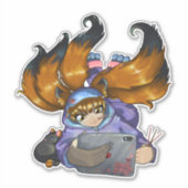 Kitsune Life Aufkleber (Vorderseite)