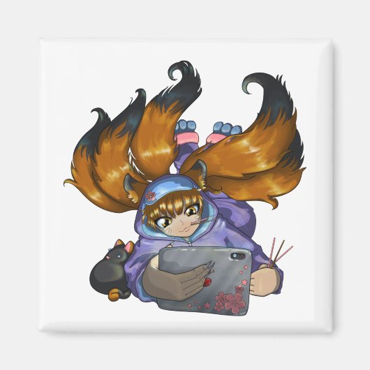 Kitsune Life Magnet (Vorne)