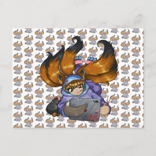 Kitsune Life Postkarte (Vorderseite)