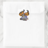 Kitsune Life Quadratischer Aufkleber (Tasche)