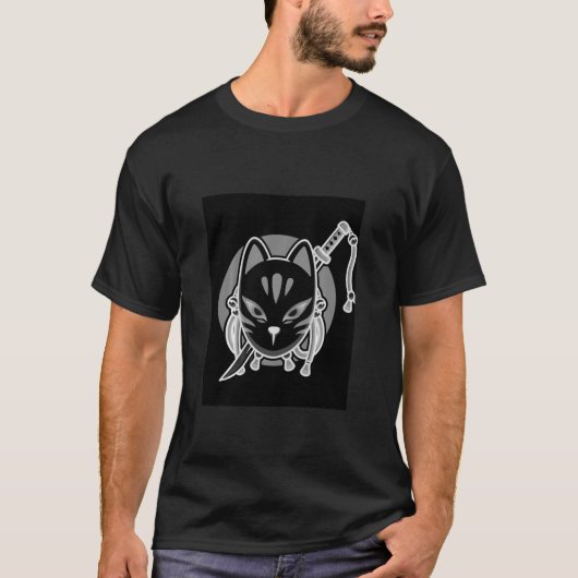 Kitsune Mask Design T-Shirt (Vorderseite)