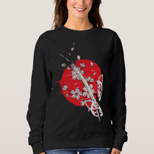 Kitsune Mask Japan katana Anim Kumiho Nine Tailed  Sweatshirt (Vorderseite)