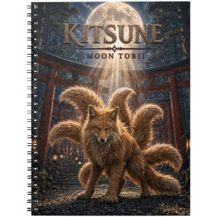 Kitsune Mond Torii Dark Cinema Notizblock