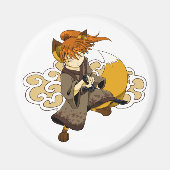 Kitsune Samurai Magnet (Vorne)