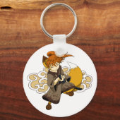 Kitsune Samurai Schlüsselanhänger (Vorderseite)