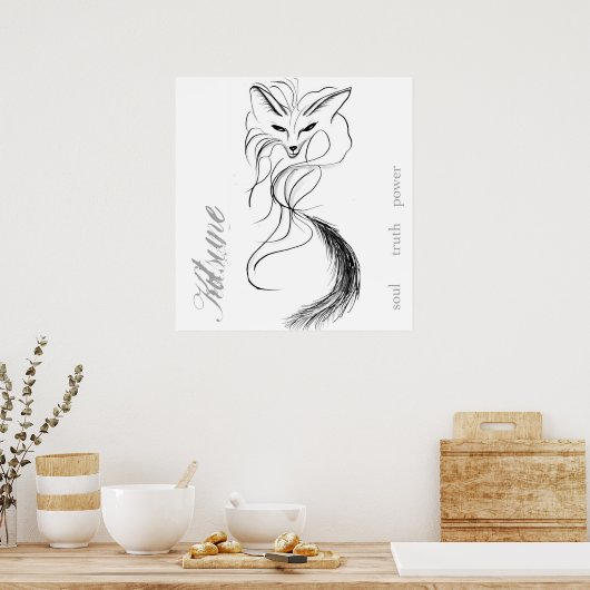 Kitsune Spirit Poster (Küche)
