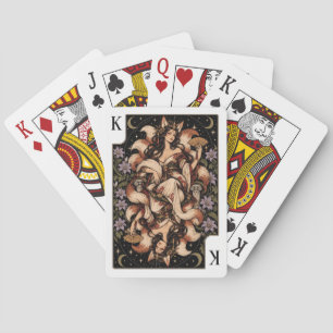 Kitsune, Sternen-Tarot-Kunst Spielkarten