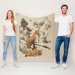 Kitsune - Traditionelles japanisches Streetwear-De Fleecedecke