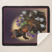 Kitsune und Columbine-Blume Sherpadecke (Vorderseite (Horizontal))