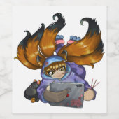 Kitsune Weinetikett (Einzelnes Label)