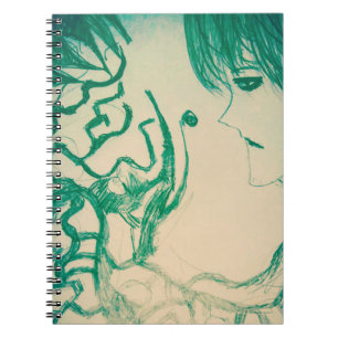 Kitsune werden von grünem Monster überredet Notizblock