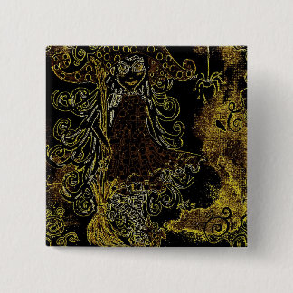 Kitsy die Hexe Button