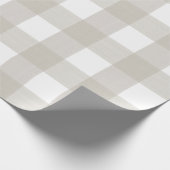 Kitt-beige Büffel kariert Geschenkpapier (Ecke)