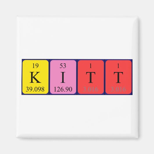 Kitt Periodenmagnet Magnet (Vorne)