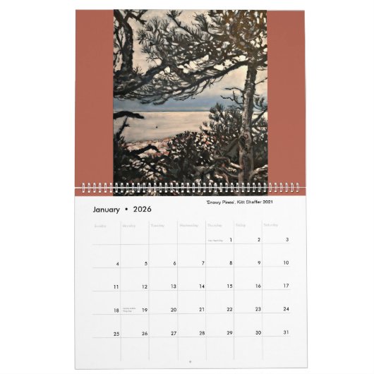 Kitt Shaffer Paintings Calendar 2020-2021 Kalender (Jan 2026)