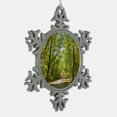 Kittamaquandi-Lehrpfad in Columbia Maryland Schneeflocken Zinn-Ornament (Links)