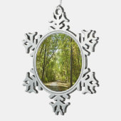 Kittamaquandi-Lehrpfad in Columbia Maryland Schneeflocken Zinn-Ornament (Rechts)