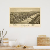 Kittanning, PA Panoramic Map - 1896 Poster (Küche)