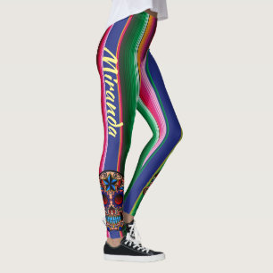 Kitte Fiesta-Leggings Skull-Serape Pants DEINEN NA Leggings