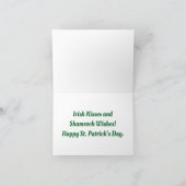 Kitte mit Kleeblatt Grußkarte Karte (Innenseite)