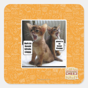 Kitteh Liede Quadratischer Aufkleber