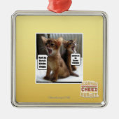 Kitteh Liede Silbernes Ornament (Vorne)