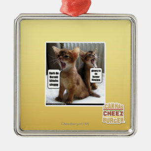 Kitteh Liede Silbernes Ornament