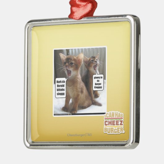 Kitteh Liede Silbernes Ornament (Links)