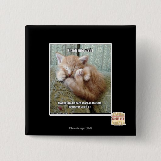 Kitteh-Regel #231 Button (Vorderseite)