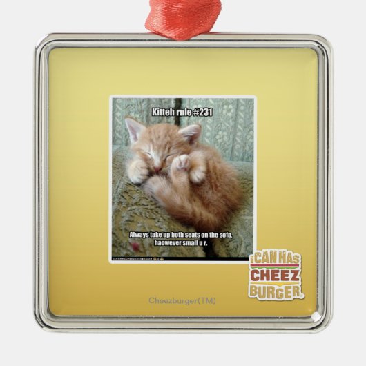 Kitteh Regel #231 Ornament Aus Metall (Vorne)