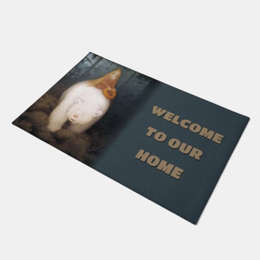 Kittelsen - White-Bar King Valemon Fußmatte (Schrägansicht)