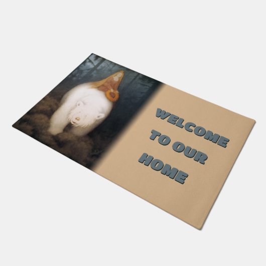 Kittelsen - White-Bar King Valemon Fußmatte (Schrägansicht)