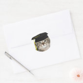 Kitten-Absolventen Runder Aufkleber (Umschlag)