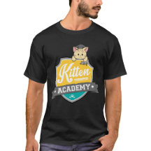 Kitten Academy Wappen T - Shirt