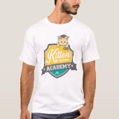 Kitten Academy Wappen T - Shirt (weiß) (Vorderseite)