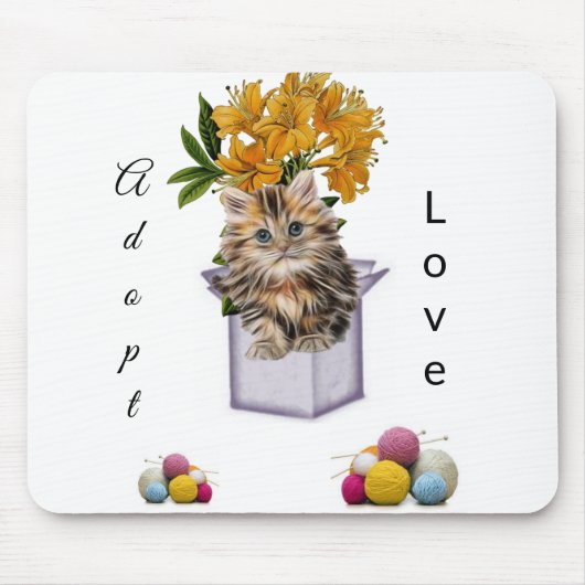 Kitten Adoption Liebe Maus Pad! Mousepad (Vorne)